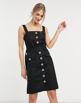 Thumbnail for your product : Accessorize button up beach dress in black