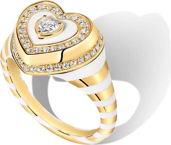 State Property Utama Bone White Ring - Yellow Gold