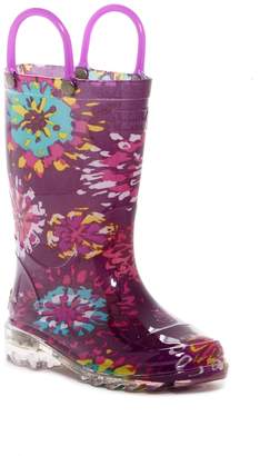 Western Chief Light-Up Floral Waterproof Rain Boot (Toddler & Little Kid)