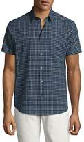 Thumbnail for your product : Theory Zack S. Balance Check Short-Sleeve Sport Shirt, Blue