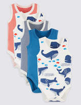 Thumbnail for your product : Marks and Spencer 5 Pack Pure Cotton Nautical Bodysuits