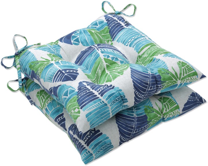 Pillow Perfect Outdoor Indoor Hixon Caribe Wrought Iron Seat Cushion
