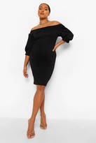 Thumbnail for your product : boohoo Plus Occasion Off The Shoulder Midi Dress
