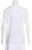 Thumbnail for your product : Alexander Wang T by Eyelet Short Sleeve Top