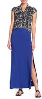 Thumbnail for your product : Loveappella Side Slit Maxi Skirt