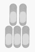 Thumbnail for your product : boohoo 5 Pack Invisible Grey Socks With Grips