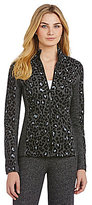 Thumbnail for your product : Jones New York Sport Cheetah-Print French Terry Jacket