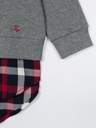 Fay Kids - shirt hem sweatshirt - kids - Cotton/Polyester/Spandex/Elastane - 8 yrs