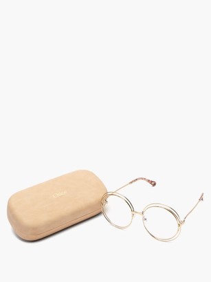 Chloé Carlina Round-frame Glasses - Gold