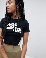 Thumbnail for your product : Nike Cropped T-Shirt In Black And Neon