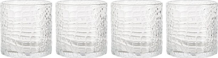 Home Essentials 4-Piece Autobiography Double Old Fashioned Glass Set