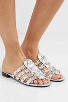 Thumbnail for your product : Balenciaga Giant Studded Metallic Textured-leather Sandals