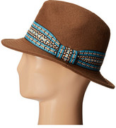 Thumbnail for your product : San Diego Hat Company EBH9878 2" Brim Felt Tall Crown Fedora w/ Jacquard Band