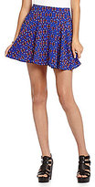 Thumbnail for your product : GB Printed A-Line Skirt