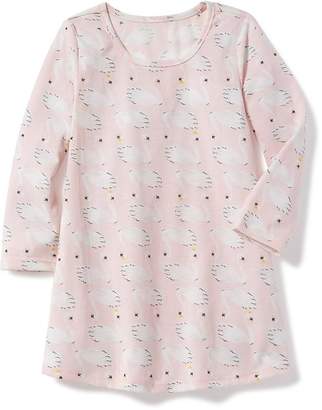 Old Navy Swan-Print Sleep Dress for Toddler & Baby