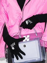 Thumbnail for your product : Off-White Intarsia-Knit Logo-Detail Gloves