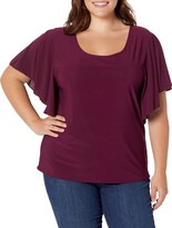 Thumbnail for your product : Star Vixen Women's Plus-Size Angel Sleeve Top