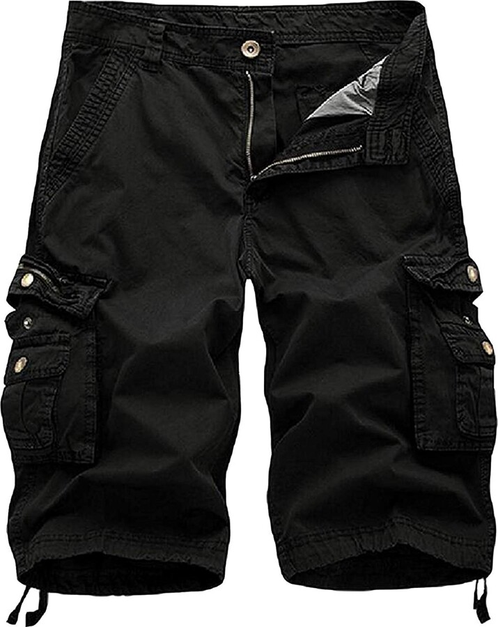 Vagbalena Men's Loose Fit Multi-Pocket Outdoor Camo Cargo Shorts Men's ...