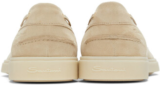 Santoni Beige Facade Loafers