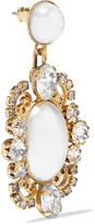 Thumbnail for your product : Elizabeth Cole Reagan 24-karat Gold-plated, Faux Pearl And Swarovski Crystal Earrings