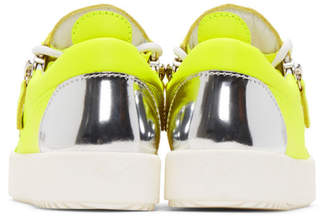 Giuseppe Zanotti Yellow and Silver Neon May London Sneakers