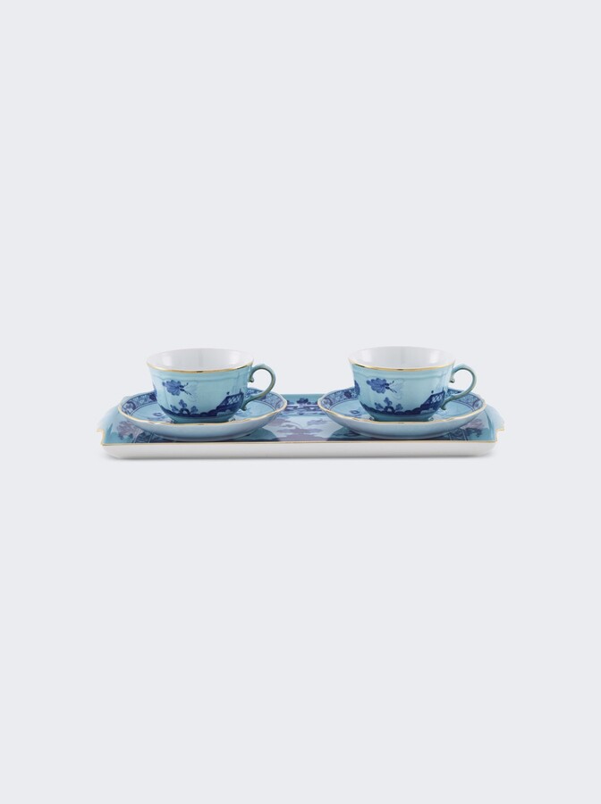Antico Doccia Tea Set For Two With Tray Azalea
