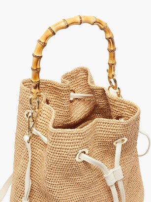Heidi Klein Savannah Bay Super-mini Raffia Bucket Bag - Beige