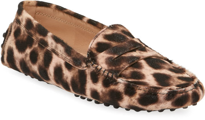 tod's leopard print loafers