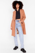 Thumbnail for your product : Nasty Gal Womens Longline Faux Wool Coat
