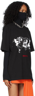 Hood by Air Black Graphic 'International' T-Shirt