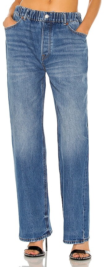 denim x alexander wang crush wide leg jeans