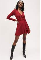 Thumbnail for your product : Dynamite Ruffle Wrap Dress - FINAL SALE Biking Red