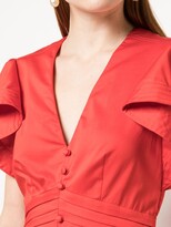 Thumbnail for your product : Veronica Beard Ruffled Sleeve Shirt Dress