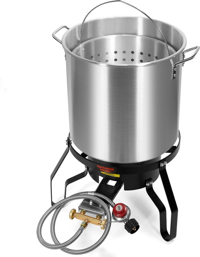 Barton Living Barton 52QT Aluminum Turkey Fryer Steamer 80,000 BTU Cast
