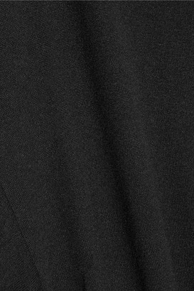Max Mara Draped Silk And Cashmere-blend Top - Black