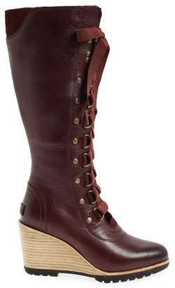 Sorel After Hours Lace Up Wedge Boot