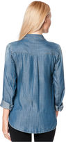 Thumbnail for your product : A Pea in the Pod Long-Sleeve Button-Front Chambray Shirt