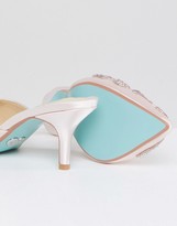 Thumbnail for your product : Blue by Betsey Johnson Blue By Betsy Johnson Blush Coset Embellished Heeled Wedding Mules
