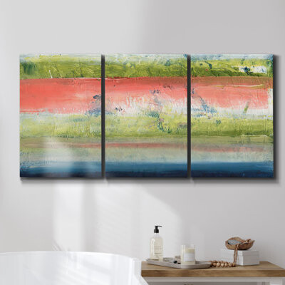 Wexford Home Edge Of The Cliff, Pourville, 1882 On Canvas 3 Pieces Print