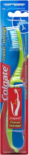 Colgate ColgateTravelToothbrushinFoldableCompactSizewithCover-Soft-TrialSize