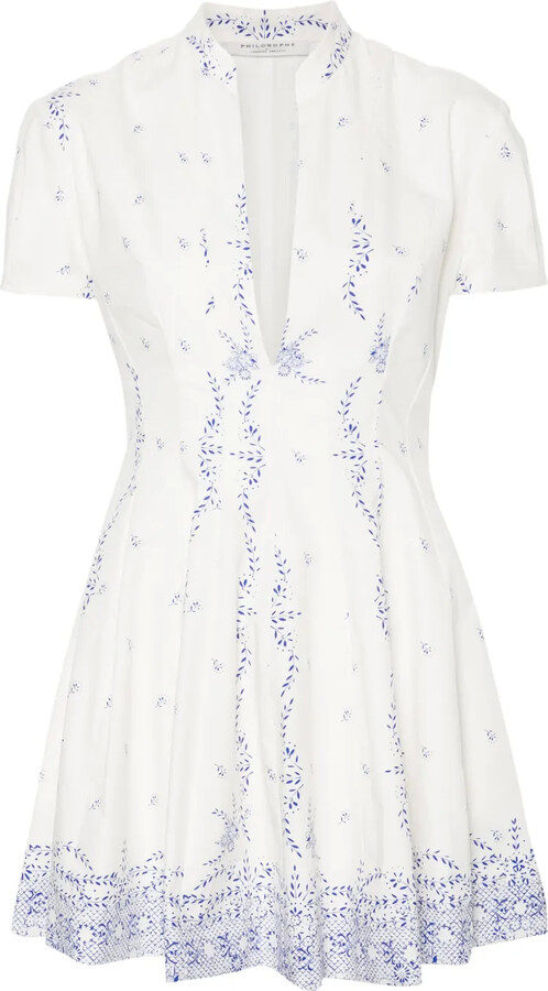 Philosophy di Lorenzo Serafini Floral-Print Cotton Dress