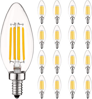 Luxrite 5 Watt (40 Watt Equivalent) B11 LED Dimmable Light Bulb E12/Candelabra Base