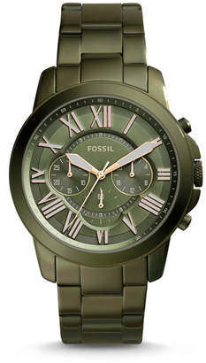 Fossil Grant Chronograph Olive Green Stainless Steel Watch