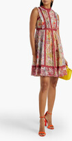 Thumbnail for your product : Valentino Ruffled floral-print broderie anglaise cotton-blend mini dress