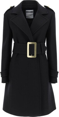 Moschino Double-Breasted Belted Coat