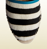 Thumbnail for your product : Gucci Striped Calf Hair Espadrille