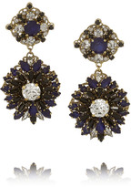 Thumbnail for your product : Erickson Beamon Queen Bee gold-plated Swarovski crystal earrings
