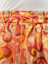 Thumbnail for your product : Zimmermann Mae Swirl-print Silk Shorts - Orange Print