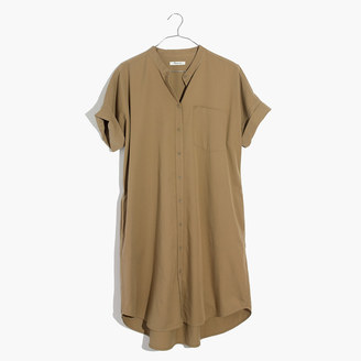 Madewell Khaki Button-Down Shirtdress