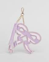 Thumbnail for your product : ASOS Design Glitter Bow Keychain With Tassel